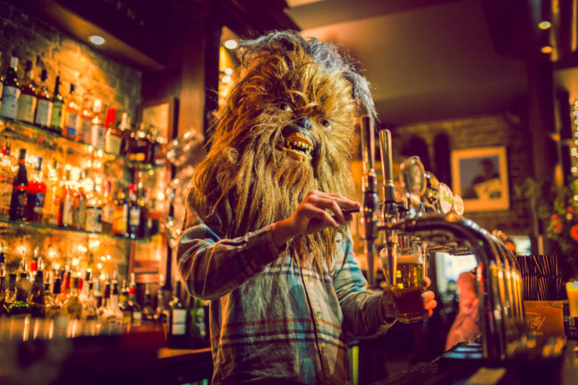 Another One Photograph by Mako Miyamoto. Wookie bartender in London pouring a pint of beer