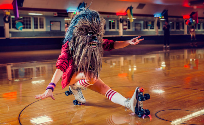 Skate or Die II Photograph by Mako Miyamoto. Wookie skating at an old school roller rink